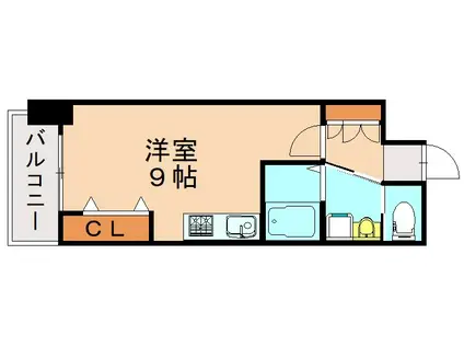 CPタワー(ワンルーム/15階)の間取り写真