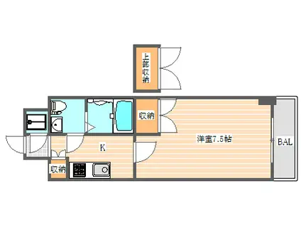 NO70 HARBOR サウス TOWER(ワンルーム/11階)の間取り写真