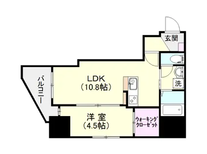 S-FORT鹿児島中央(1LDK/5階)の間取り写真