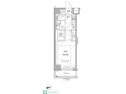 RELUXIA GRANDE川崎(1K/2階)の間取り写真