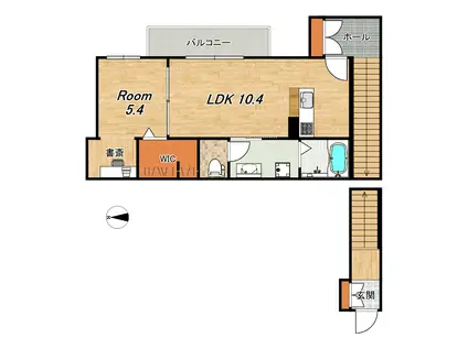 シャーメゾンKOJIMA(1LDK/2階)の間取り写真