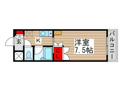 旭町ハイツ(1K/3階)の間取り写真