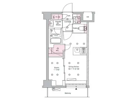シーフォルム西巣鴨(1LDK/2階)の間取り写真