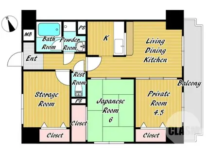 マノワールコトン(3LDK/2階)の間取り写真