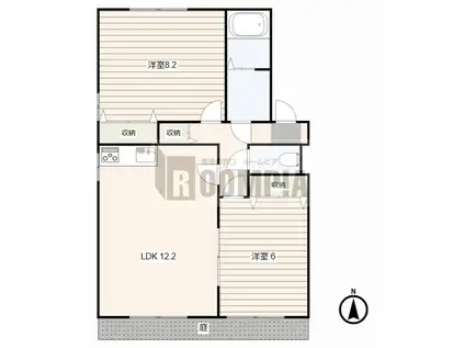 リヴェール岐南(2LDK/1階)の間取り写真