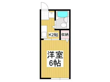 シティハイムユキコ(1K/1階)の間取り写真