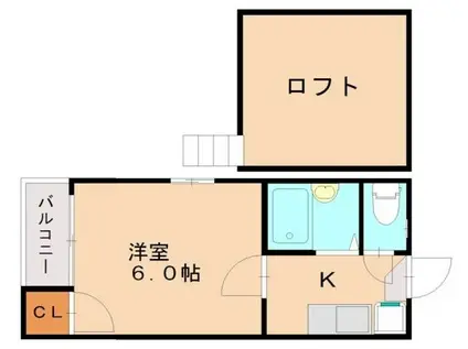 ヴィラ・ウイングII(1K/1階)の間取り写真