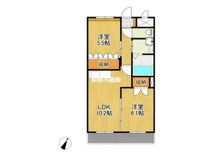 SUN HEIM M&H II(2LDK/2階)の間取り写真