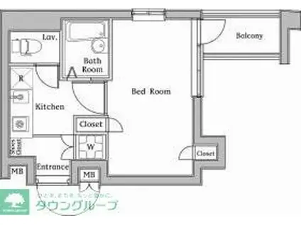 フォルティスII(1K/3階)の間取り写真