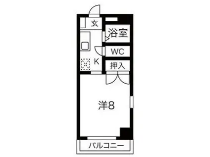 アーバンライフヤマゼン(1K/2階)の間取り写真