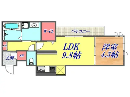 STORCH BURG(1LDK/1階)の間取り写真