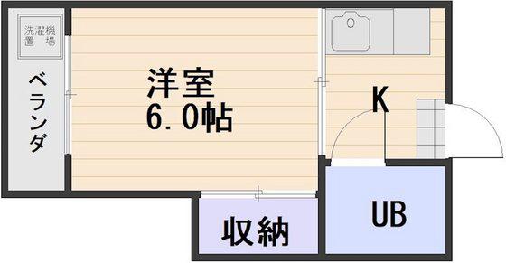 吉備の杜レジデンス(1K/3階)の間取り写真
