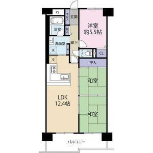 コープ野村高取台(3LDK/9階)の間取り写真