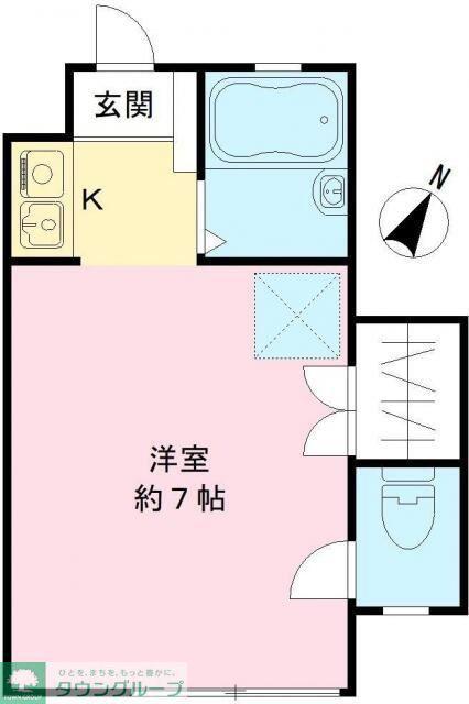 ドリームコート南平(ワンルーム/1階)の間取り写真