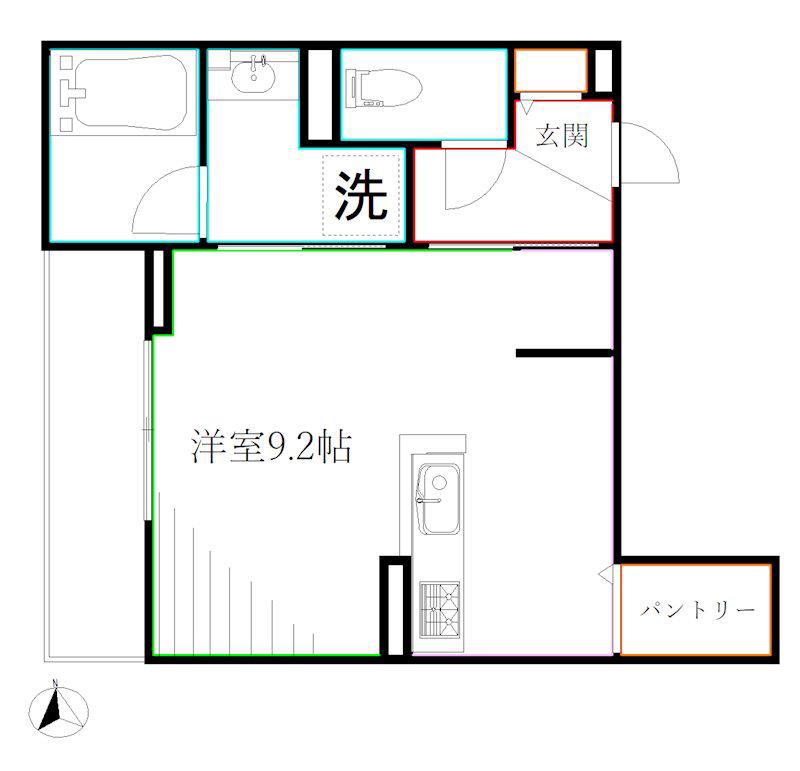 D-ROOM SUN PLATINA(ワンルーム/3階)の間取り写真
