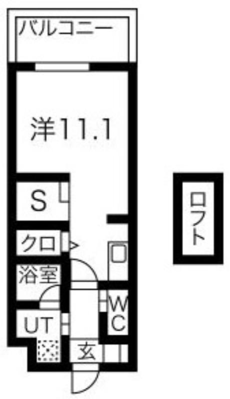 W.O.B.SAKAI(ワンルーム/2階)の間取り写真