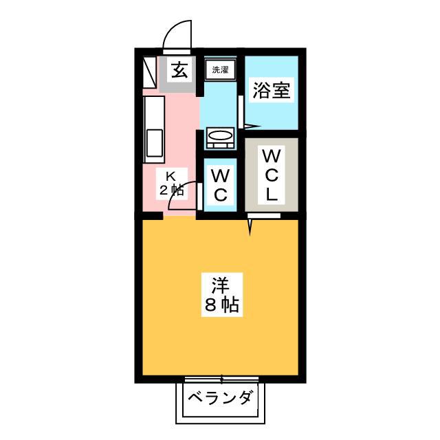 マンゼルモニーレ(1K/1階)の間取り写真
