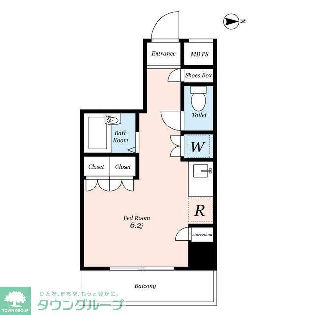 ラディアスウイング中野南(ワンルーム/8階)の間取り写真