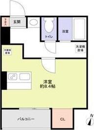 PREGNO456(ワンルーム/3階)の間取り写真