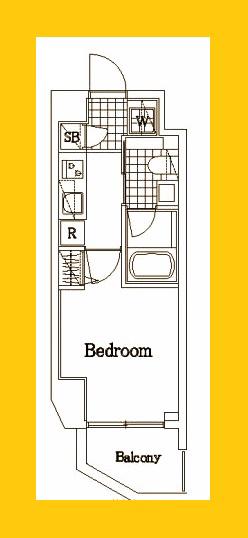 THE RESIDENCE OF TOKYO TY16(1K/5階)の間取り写真