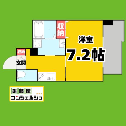 リバーコート砂田橋I(1K/6階)の間取り写真