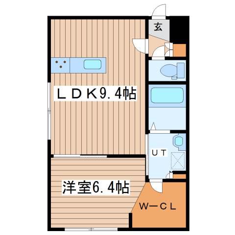 レプニーズ ザ・レジデンス二十四軒 ファースト(1LDK/4階)の間取り写真