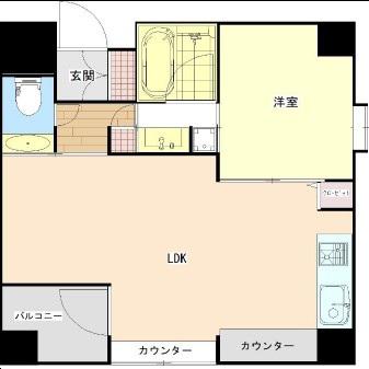 M・P・S関内(1LDK/7階)の間取り写真
