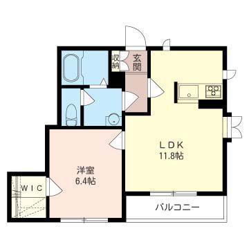 サンライズU(1LDK/2階)の間取り写真