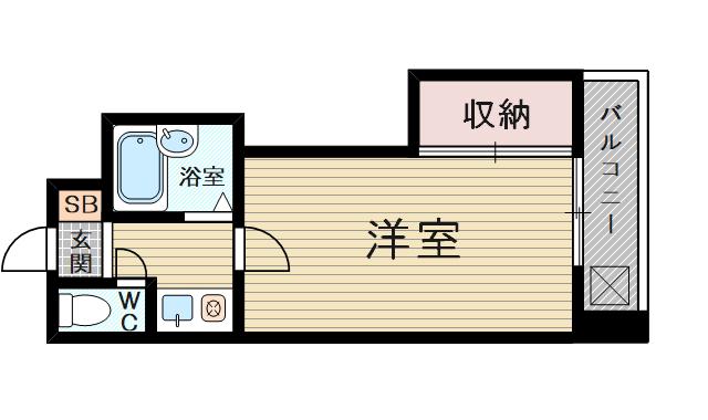 ディアーナTCT(1K/2階)の間取り写真