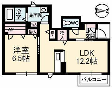 シャーメゾンT・K(1LDK/1階)の間取り写真