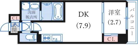 LIVIAZ KOBE LAMER(1DK/1階)の間取り写真