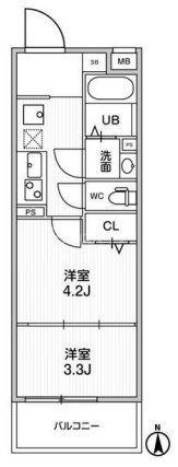 アルティザ葛西(2K/3階)の間取り写真
