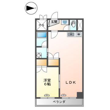 マンション山本 弐番館(1LDK/4階)の間取り写真