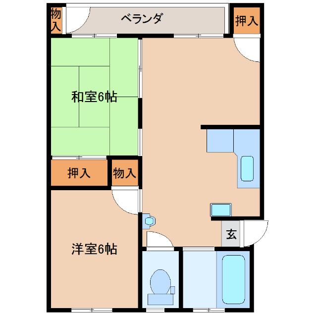 有明シーサイドマンション(2LDK/3階)の間取り写真