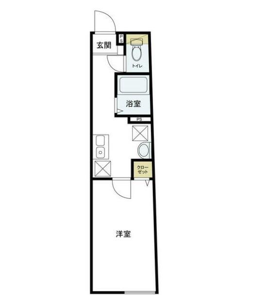 AXIA千歳烏山(1K/3階)の間取り写真