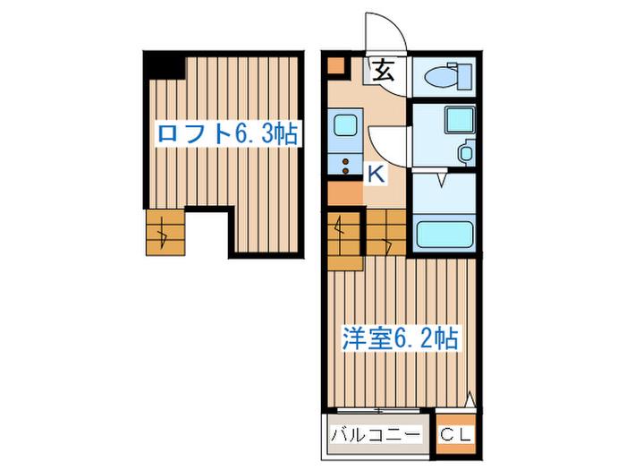 NUOVO VINCULUM(1K/1階)の間取り写真
