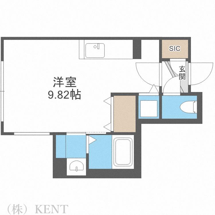 S-RESIDENCE琴似II(ワンルーム/4階)の間取り写真