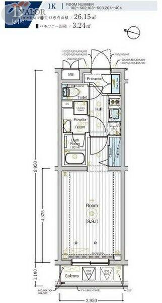 MAXIV川崎ウエスト DUE(1K/4階)の間取り写真