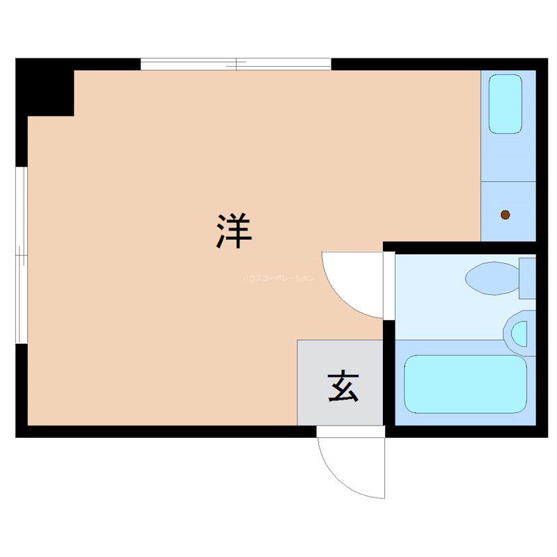 サンスマイル出屋敷(ワンルーム/1階)の間取り写真