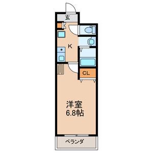 第2フジビル(1K/6階)の間取り写真