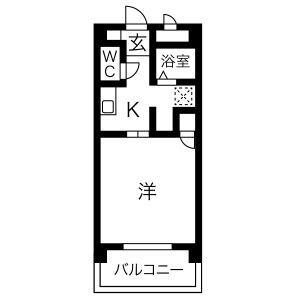 アーリエス原(1K/5階)の間取り写真