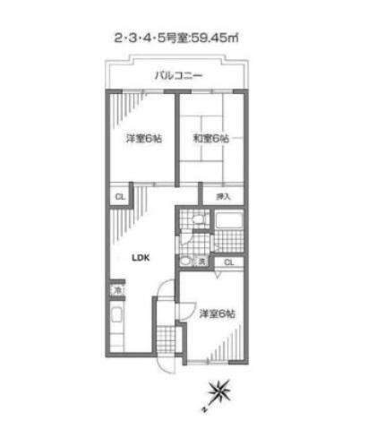 ウィンダム宮前(3LDK/5階)の間取り写真