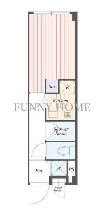 APARTMENT KYODO SETAGAYA II(1K/3階)の間取り写真