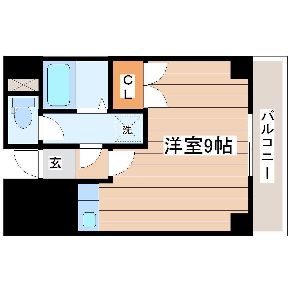 メイゾン西多賀(ワンルーム/3階)の間取り写真