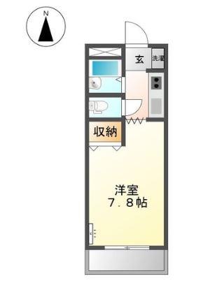 エクセレンス延友(1K/1階)の間取り写真