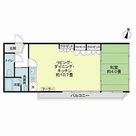 平河町ドリームマンション(1LDK/2階)の間取り写真