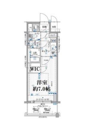 エスリード難波 THE FIRST(1K/8階)の間取り写真