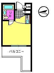 ＪＲ阪和線 日根野駅 徒歩33分 5階建 築38年(ワンルーム/3階)の間取り写真