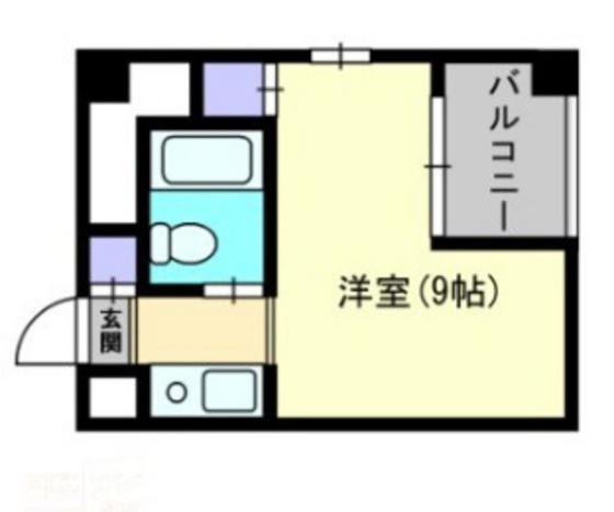 アルファ清心町II(ワンルーム/1階)の間取り写真