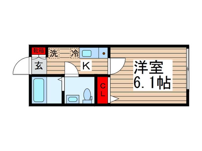 DI CUORE 北柏(1K/2階)の間取り写真